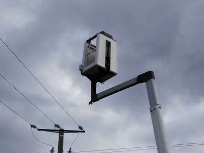 Nacelle. Détecteur de lignes électriques aériennes haute tension