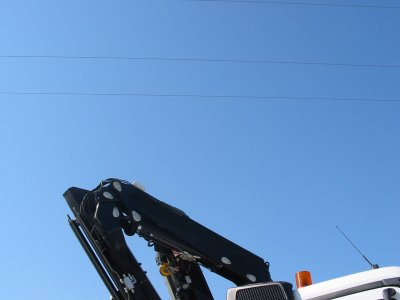Antenne de détection-détecteur de lignes électriques aériennes haute tension-grue auxiliaire